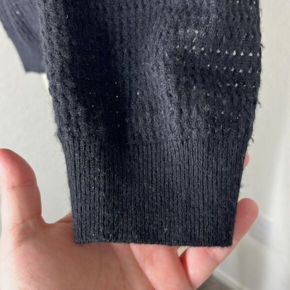 Repeat Cashmere Silver Edition Perforated Cardigan - Picture 4 of 7